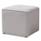 Baxton Studio Corinne Modern Light Grey Upholstered Ottoman 143-8145 - alternate 1